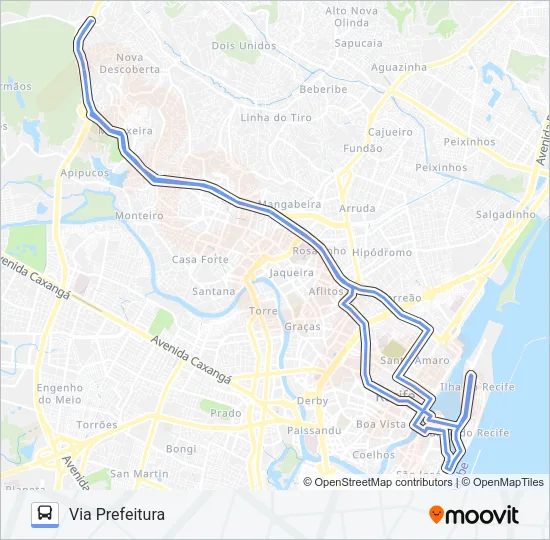 642 GUABIRABA (CÓRREGO DO JENIPAPO) Bus Line Map