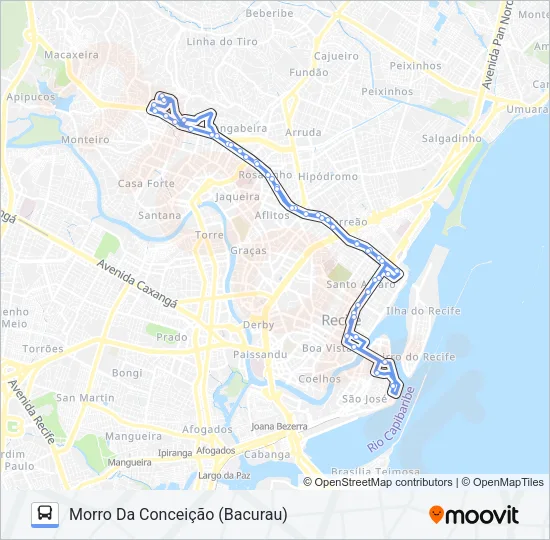 613 MORRO DA CONCEIÇÃO (BACURAU) Bus Line Map