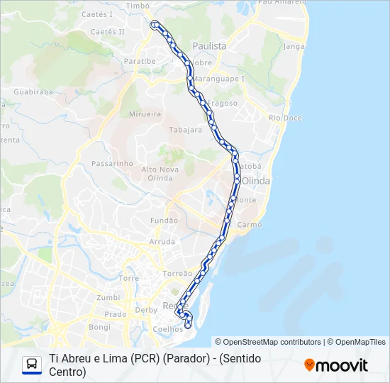 1062 TI ABREU E LIMA (PCR) (PARADOR) Bus Line Map