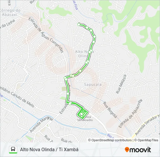 847 ALTO NOVA OLINDA / TI XAMBÁ Bus Line Map