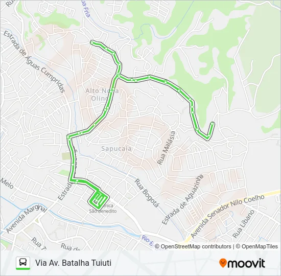 847 ALTO NOVA OLINDA / TI XAMBÁ Bus Line Map