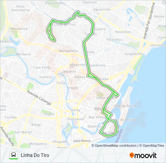 742 LINHA DO TIRO Bus Line Map