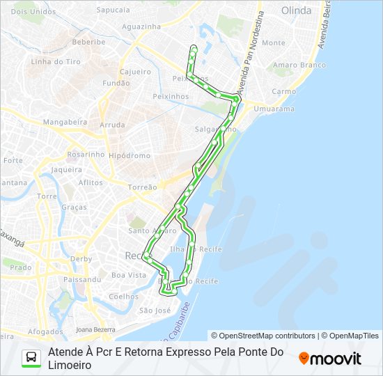 Mapa de 824 JARDIM BRASIL II (CRUZ CABUGÁ) de autobús