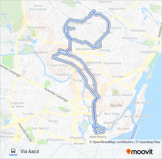 710 BEBERIBE / DERBY (JOANA BEZERRA) Bus Line Map