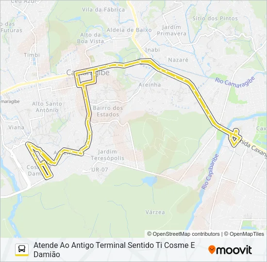 2459 TI COSME E DAMIÃO / TI CAXANGÁ Bus Line Map