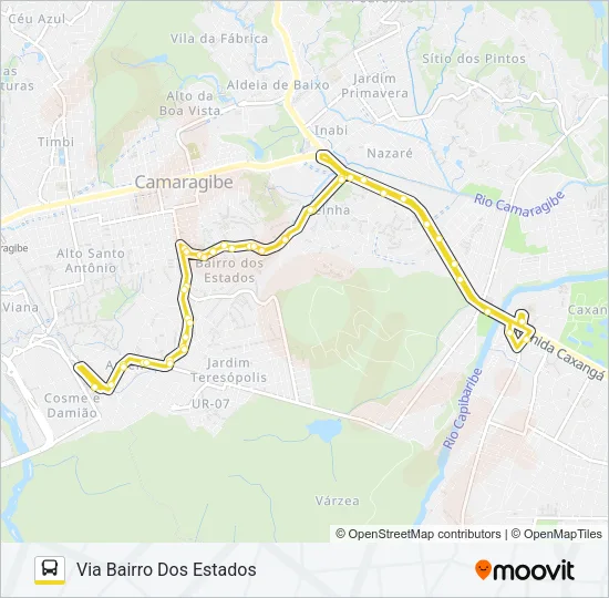 2459 TI COSME E DAMIÃO / TI CAXANGÁ Bus Line Map