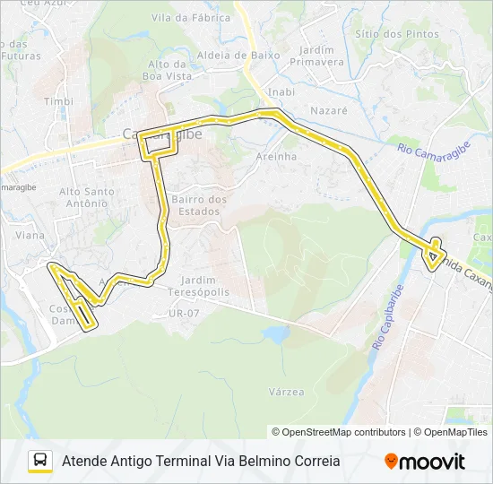 2459 TI COSME E DAMIÃO / TI CAXANGÁ Bus Line Map