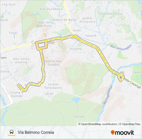 2459 TI COSME E DAMIÃO / TI CAXANGÁ Bus Line Map