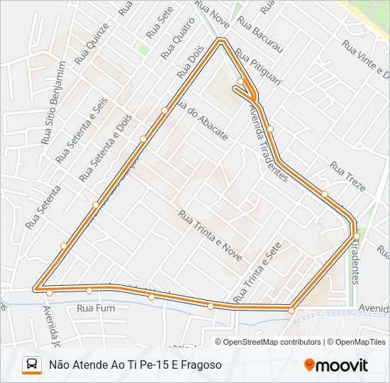 1966 TI RIO DOCE/TI PE-15 (FRAGOSO) Bus Line Map