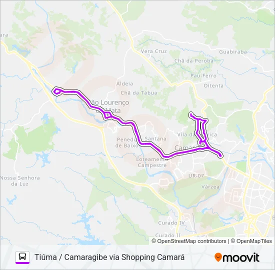C418 TIÚMA / CAMARAGIBE Bus Line Map