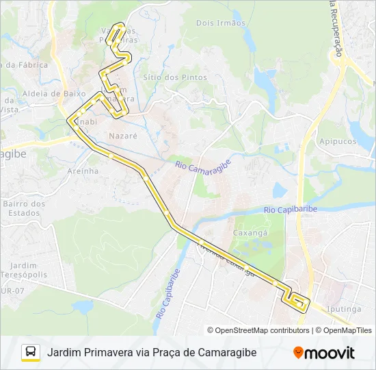 2442 JARDIM PRIMAVERA (VALE DAS PEDREIRAS) / TI CDU Bus Line Map