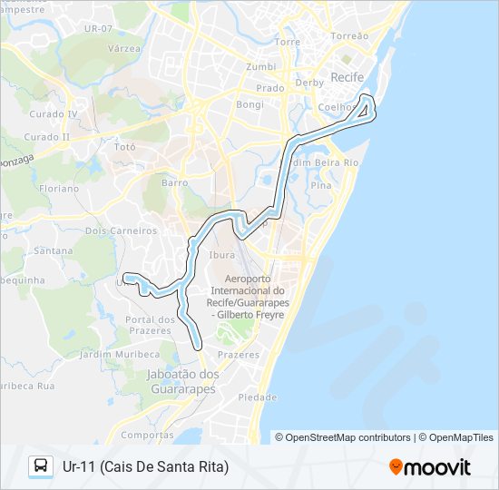 4137 UR-11 (CAIS DE SANTA RITA) bus Line Map