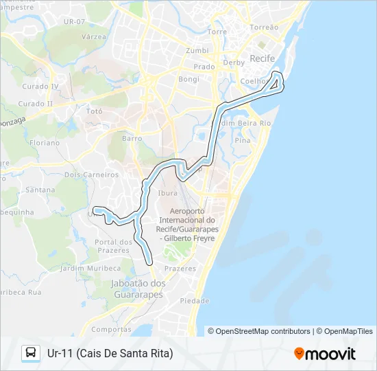 4137 UR-11 (CAIS DE SANTA RITA) Bus Line Map