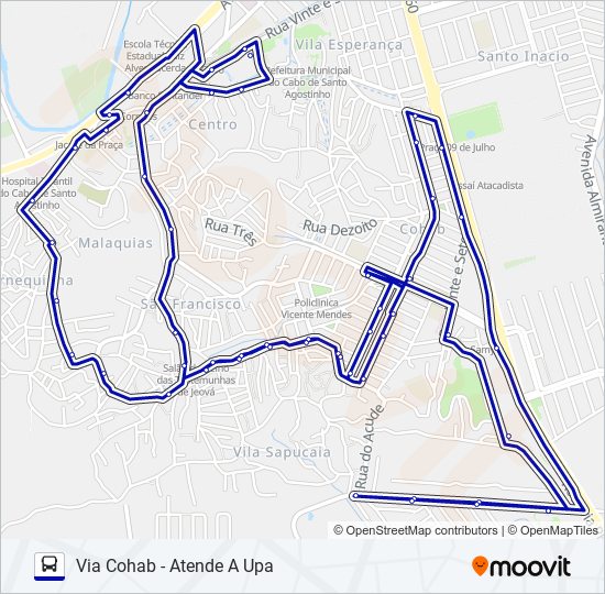 Mapa da linha 130S MERCADÃO - SHOPPING COSTA DOURADA de ônibus