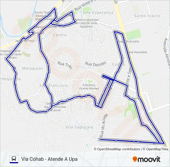130S MERCADÃO - SHOPPING COSTA DOURADA Bus Line Map