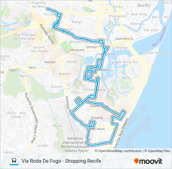 C301 SAN MARTIN / BOA VIAGEM VIA RODA DE FOGO Bus Line Map