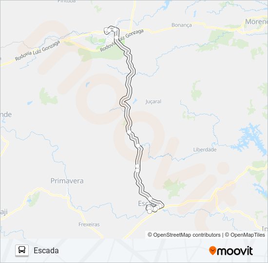 812 VITÓRIA - ESCADA bus Line Map