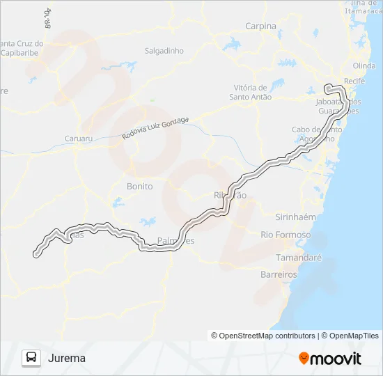 1105 RECIFE - JUREMA Bus Line Map