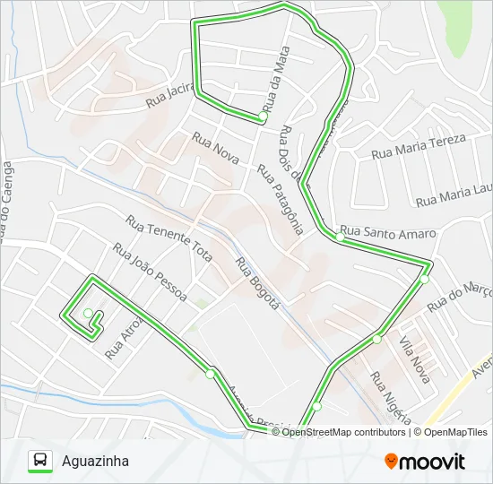 831 AGUAZINHA / TI XAMBÁ Bus Line Map