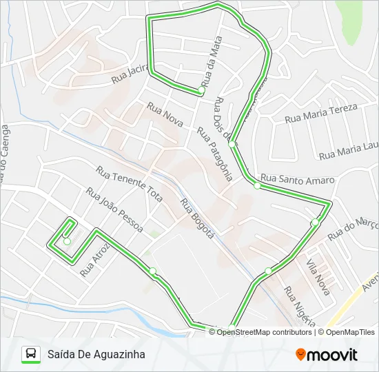 831 AGUAZINHA / TI XAMBÁ Bus Line Map