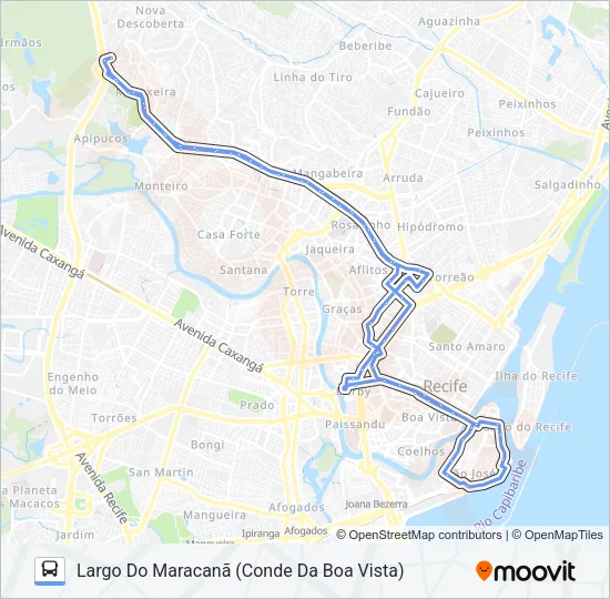 644 LARGO DO MARACANÃ (CONDE DA BOA VISTA) Bus Line Map