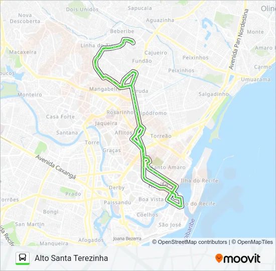 712 ALTO SANTA TEREZINHA Bus Line Map