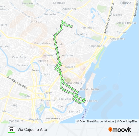 723 CAJUEIRO bus Line Map