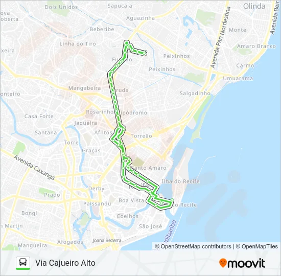 723 CAJUEIRO Bus Line Map