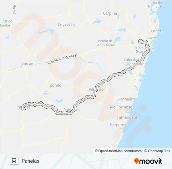 1104 PANELAS - RECIFE Bus Line Map