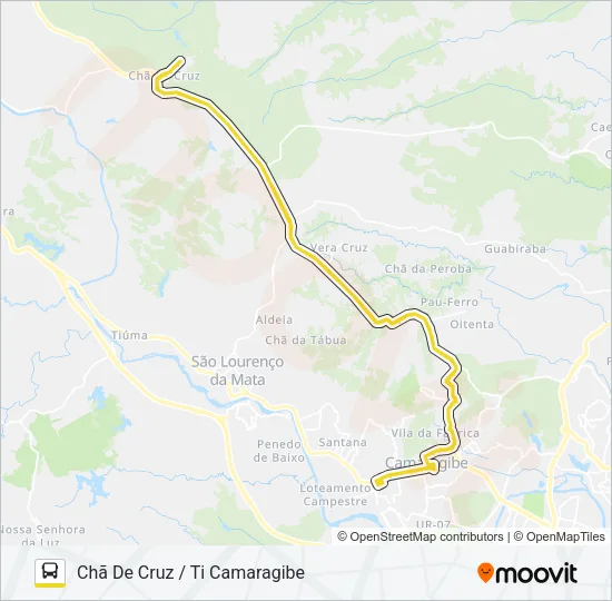 2467 CHÃ DE CRUZ / TI CAMARAGIBE Bus Line Map