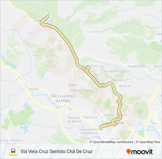 2467 CHÃ DE CRUZ / TI CAMARAGIBE Bus Line Map