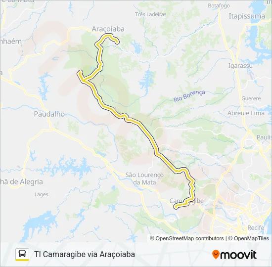 2467 CHÃ DE CRUZ / TI CAMARAGIBE Bus Line Map