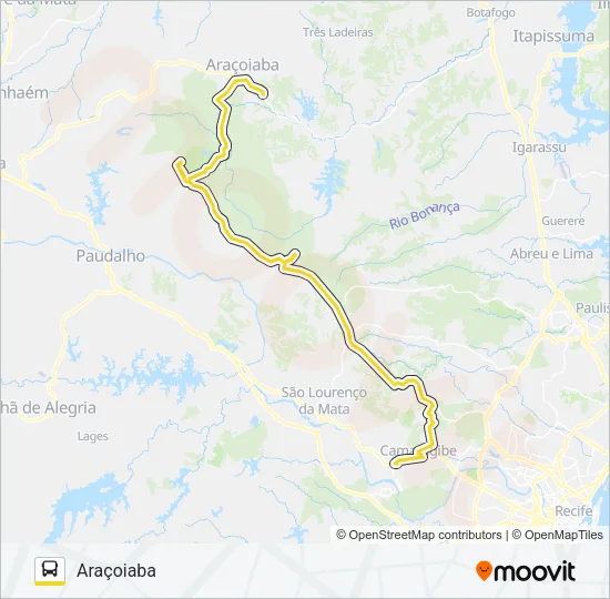 2467 CHÃ DE CRUZ / TI CAMARAGIBE Bus Line Map