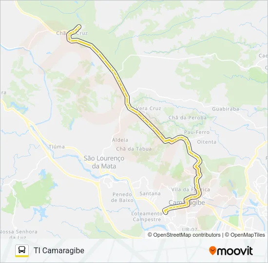 2467 CHÃ DE CRUZ / TI CAMARAGIBE Bus Line Map