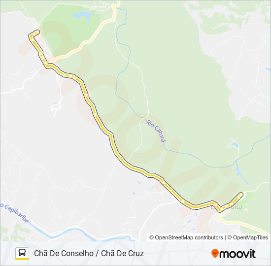 Mapa da linha 2467 CHÃ DE CRUZ / TI CAMARAGIBE de ônibus