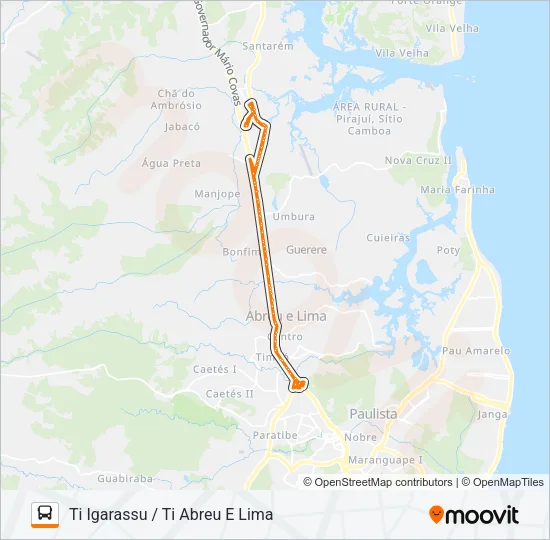 1905 TI IGARASSU / TI ABREU E LIMA Bus Line Map