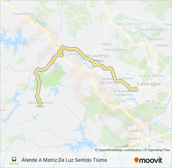 2493 TIÚMA / TI CAMARAGIBE Bus Line Map