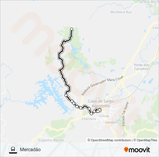151 CABO - ENGENHO SÃO SALVADOR Bus Line Map