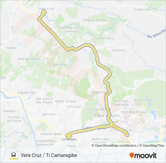 2466 VERA CRUZ / TI CAMARAGIBE Bus Line Map