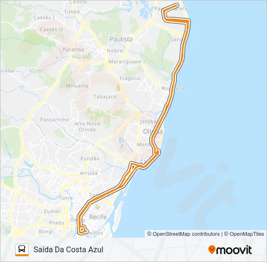 1982 CONJUNTO BEIRA MAR / DERBY Bus Line Map
