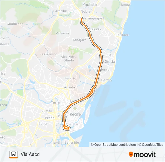 1909 TI PELÓPIDAS / TI JOANA BEZERRA Bus Line Map