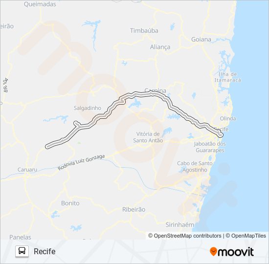 08010 RECIFE - AMEIXAS bus Line Map