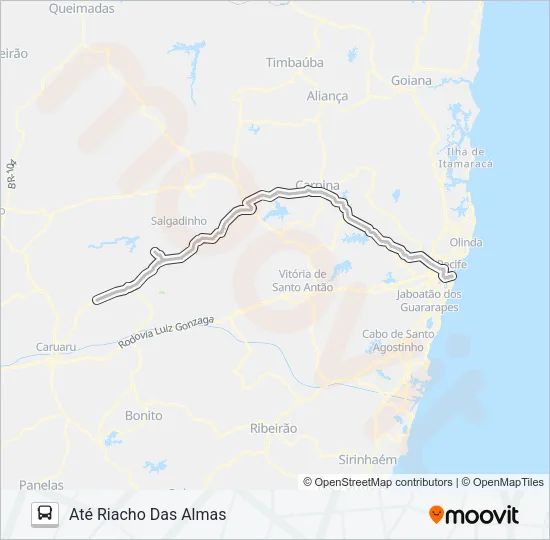08010 RECIFE - AMEIXAS Bus Line Map
