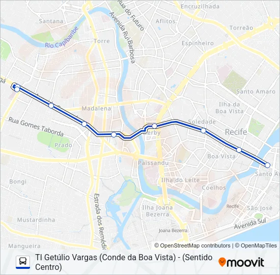 2444 TI GETÚLIO VARGAS (CONDE DA BOA VISTA) Bus Line Map