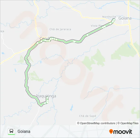 19003 GOIANA - ITAQUITINGA Bus Line Map