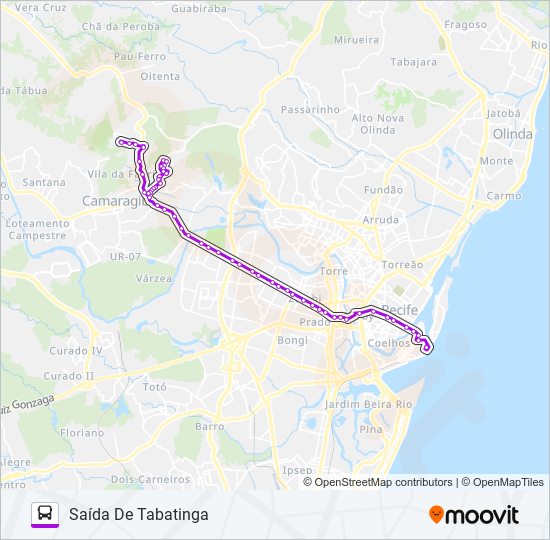 Mapa de 2427 MONSENHOR FABRÍCIO (BACURAU) de autobús