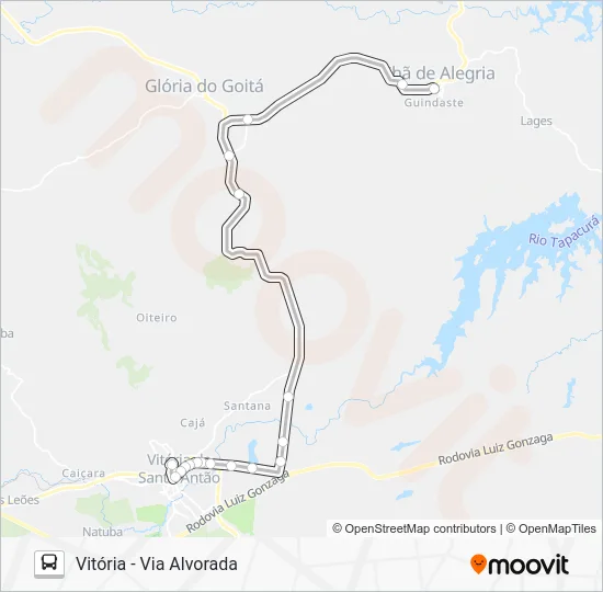619 CHÃ DA ALEGRIA - VITÓRIA Bus Line Map