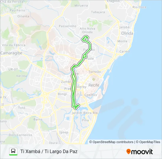 870 TI XAMBÁ / TI LARGO DA PAZ Bus Line Map
