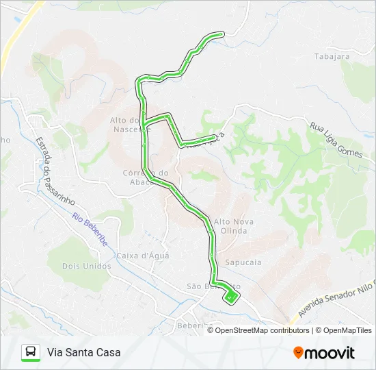 842 ÁGUAS COMPRIDAS / TI XAMBÁ Bus Line Map