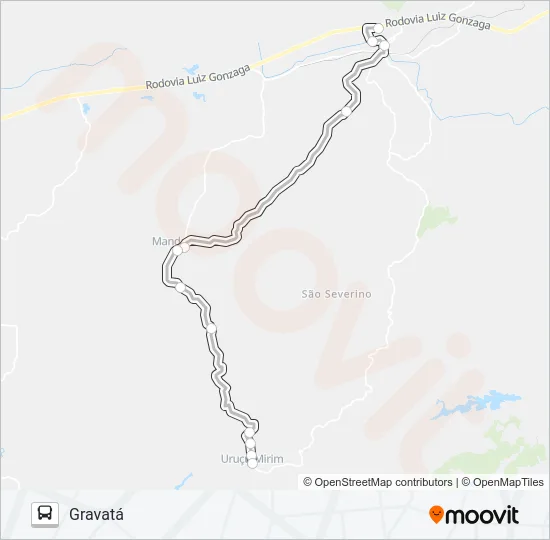 807 URUÇU - GRAVATÁ Bus Line Map